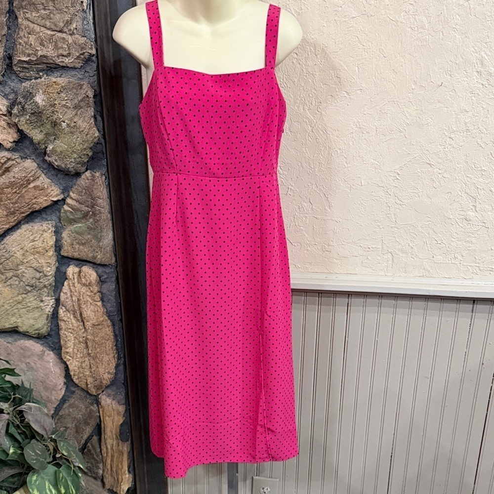 Sanctuary Fuchsia Polka Dot Midi Dress